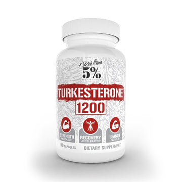 Turkesterone 1200, 120 capsules, 5% Nutrition, Dietary supplement for increasing muscle mass