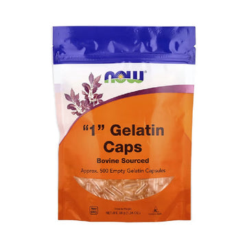 Capsule goale din gelatina bovina marimea 1, Now Foods