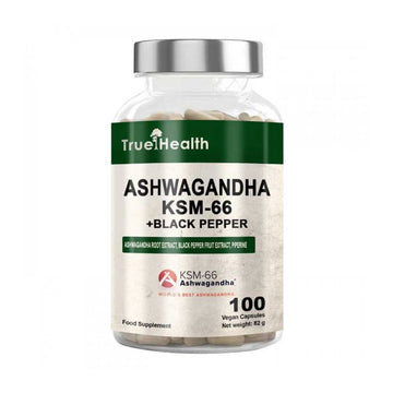 Ashwagandha cu Piper negru, 90 capsule, True Health, Supliment alimentar adaptogen 1