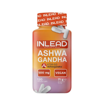 Suplimente sanatate Ashwagandha KSM - 66, 120 capsule, Inlead, Supliment alimentar anti stres 1