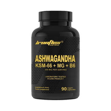 Ashwagandha KSM - 66+MG+B6, 90 capsule, Ironflex, Supliment alimentar anti - stres 1