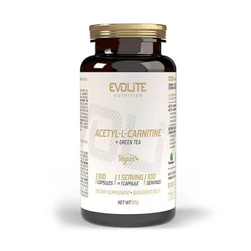 Carnitina | Acetil L-Carnitina + Extract de ceai verde 100 capsule, Evolite, Supliment alimentar slabire 0