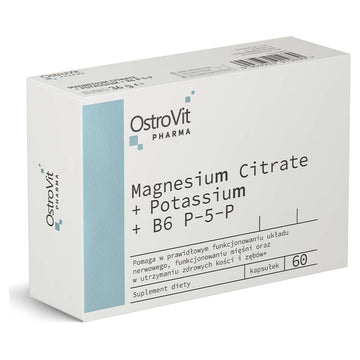 Citrat de magneziu + potasiu + vitamina B6, 60 capsule, Ostrovit Pharma, Supliment alimentar pentru sanatate 1