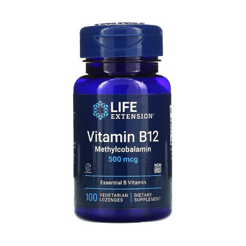 Vitamina B12 500mcg, 100 capsule masticabile, Life Extension, Supliment alimentar pentru sanatate 1