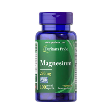 Minerale | Magneziu 250mg, 100 capsule, Puritan's Pride, Supliment alimentar pentru sanatate 0