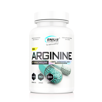 Arginina Arginina AKG, 90 capsule, Genius Nutrition, Supliment alimentar pentru performanta 1