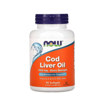 Acizi grasi Omega | Ulei din ficat de cod 1000mg, 90 capsule moi, Now Foods, Acizi grasi Omega 3 0