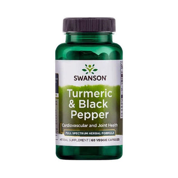 Digestie | Turmeric si Piper negru, 60 capsule vegetale, Swanson, Suliment alimentar pentru articulatii 0