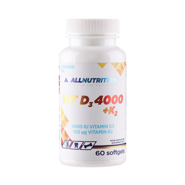 Vitamina D3 4000IU+K2 cu ulei de in 60 capsule, All Nutrition
