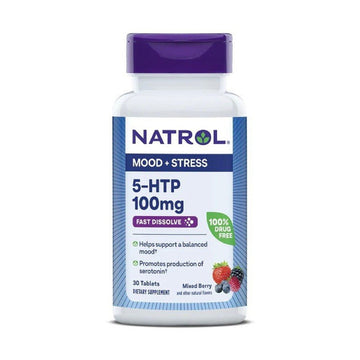 5 - HTP 100mg Fast Disolve, 30 tablete, Natrol, Supliment alimentar anti - stres 1