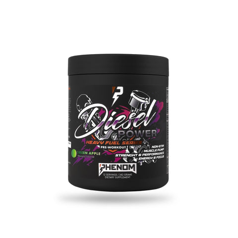 Diesel Power Pre-Workout, 342g, pudra, Phenom, Supliment alimentar pre-workout fara cafeina