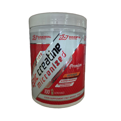 Epic Creatine 500g, pudra, Immortal Nutrition, Creatina monohidrata micronizata