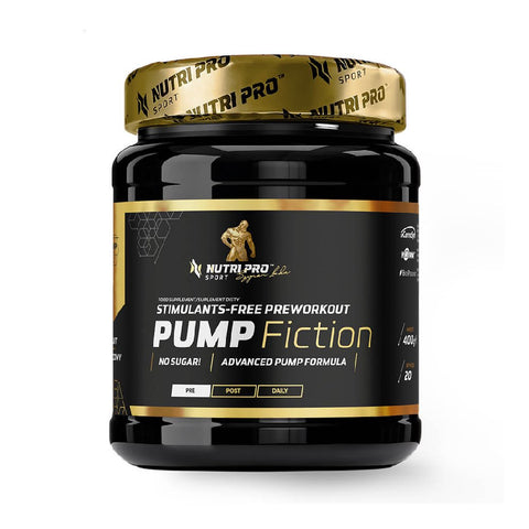 Pump Fiction 400g, pudra, Nutri Pro Sport, Pre-workout fara cofeina/ fara stimulenti