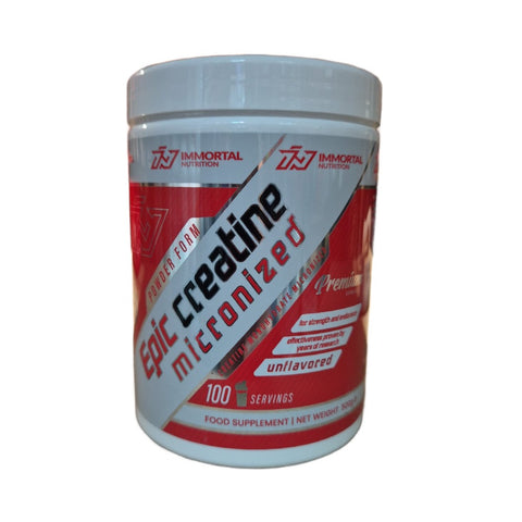 Epic Creatine 500g, pudra, Immortal Nutrition, Creatina monohidrata micronizata