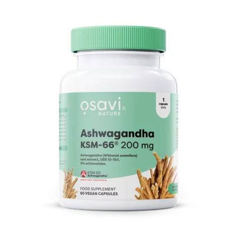 Ashwagandha KSM - 66 200mg, 60 capsule, Osavi, Supliment alimentar pentru sanatate 1