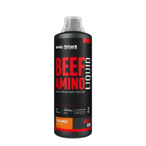 Aminoacizi Beef Amino lichid, 1l, Body Attack, Supliment alimentar pe baza de aminoacizi lichizi 2