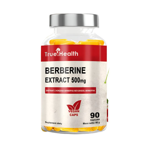 Berberina 500mg, 90 capsule, True Health, Supliment alimentar pentru sanatate 1