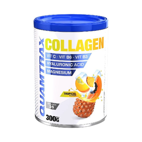 Colagen Colagen 300g, pudra, Quamtrax, Supliment alimentar pe baza de colagen hidrolizat, magneziu si vitamine 3