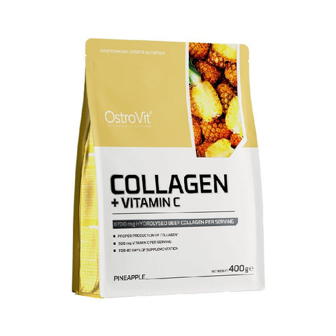 Colagen Colagen + Vitamina C 400g, pudra, Ostrovit, Supliment alimentar pentru oase, articulatii si piele 2