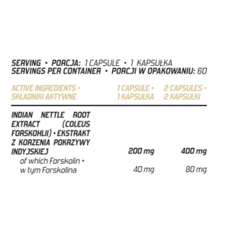 Coleus Forskohlii, 200mg, 60 capsule, Evolite Nutrition, Supliment alimentar slabire 2