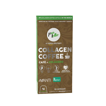 Collagen Coffee X 10 capsule, 40G, Protella, Cafea solubila cu colagen 1