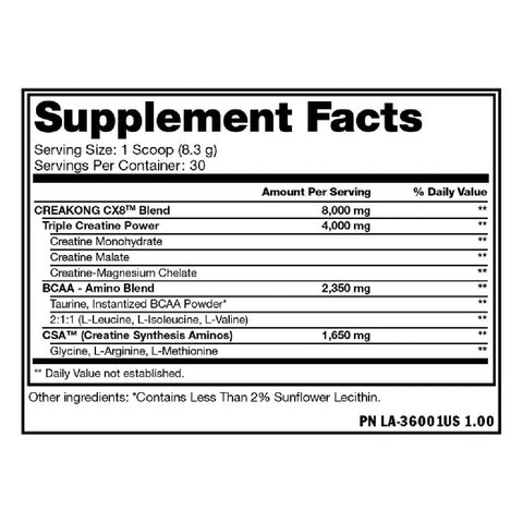 Creatina | Creakong CX8 249g, pudra, Mutant, Supliment alimentar pe baza de creatina 1
