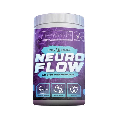Pre-workout Neuro-Flow 600g, pudra, Veiny Galaxy, Supliment alimentar de tip pre-workout fara cofeina 1