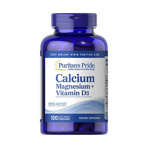 Puritan's Pride | Calciu Magneziu + Vitamina D 120 capsule, Puritan's Pride, Supliment alimentar pentru sanatate 0