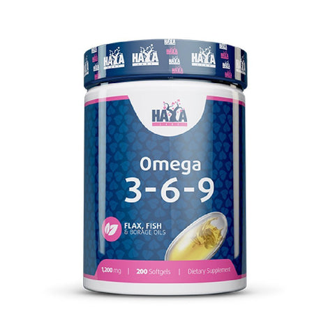 Omega 3 - 6 - 9 1200mg, 200 capsule noi, Haya Labs, Acizi grasi din ulei de peste 1