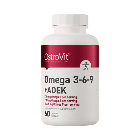Acizi grasi Omega | Omega 3-6-9 + ADEK, 60 capsule, Ostrovit, Acizi grasi + complex de vitamine 0