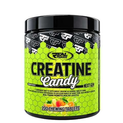 Creatine Candy, 200 tablete de supt, Real Pharm, Supliment alimentar cu creatina monohidrata