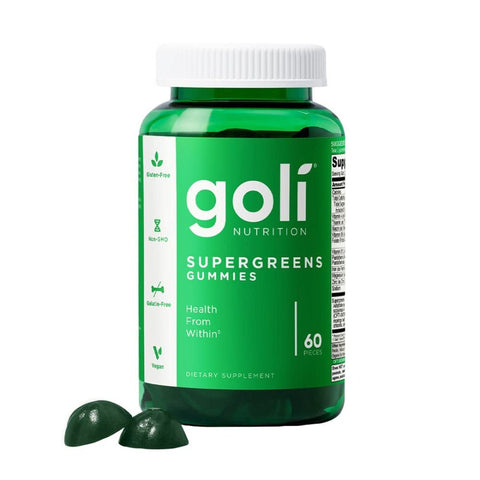 Suplimente sanatate (Produs cu defect) Supergreens, 60 jeleuri, Goli Nutrition, Supliment alimentar pe baza de superalimente 1