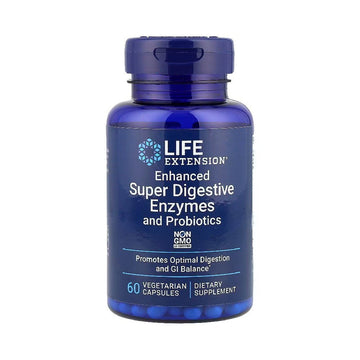 Super enzime digestive si probiotice imbunatatite, 60 capsule, Life Extension, Supliment alimentar pentru digestie 1