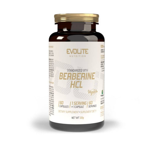 Digestie | Berberina HCl 400mg, 60 capsule, Evolite Nutrition, Supliment alimentar pentru sanatate 0