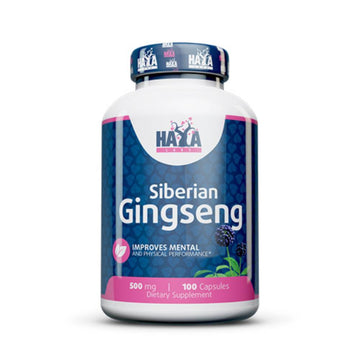 Suplimente antistres | Extract de Ginseng Siberian 500mg, 100 capsule, Haya Labs, Supliment alimentar pentru sanatate 0