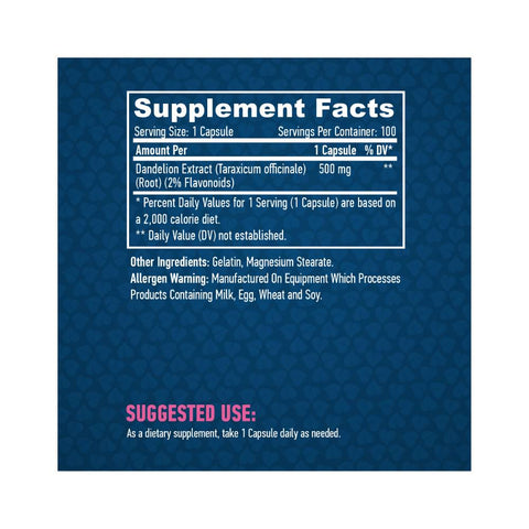 undefined | Extract de radacina de Papadie 500mg, 100 capsule, Haya Labs, Supliment alimentar pentru sanatate 1