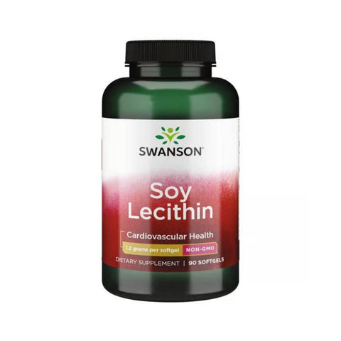 Suplimente sanatate Lecitina de soia 1.2g, 90 capsule, Swanson , Supliment alimentar pentru sanatate 1