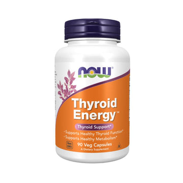 Suplimente sanatate Thyroid Energy, 180 capsule, Now Foods, Complex de vitamine si minerale pentru glanda tiroida 1