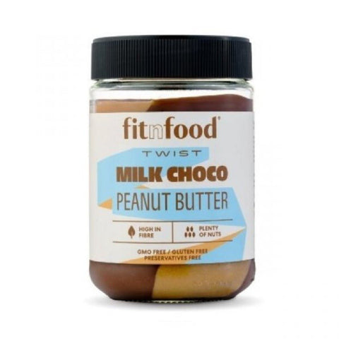 Crema tartinabila Twist Ciocolata + unt de arahide, 350g, Fitnfood, Crema tartinabila 1