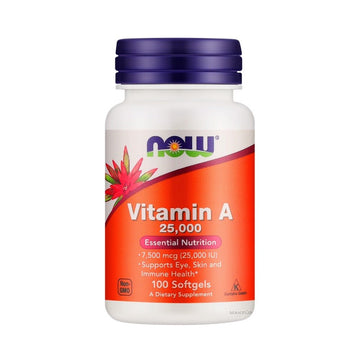 Vitamina A 25000IU, 100 capsule, Now Foods, Supliment alimentar pentru sanatate 1