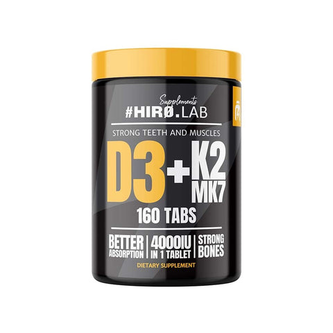 Vitamina D3+K2 MK7 160 tablete, Hiro Lab, Supliment alimentar pentru oase si imunitate 1