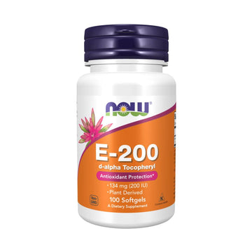 Vitamina E 200UI, 100 capsule, Now Foods, Supliment alimentar pentru sanatate 1
