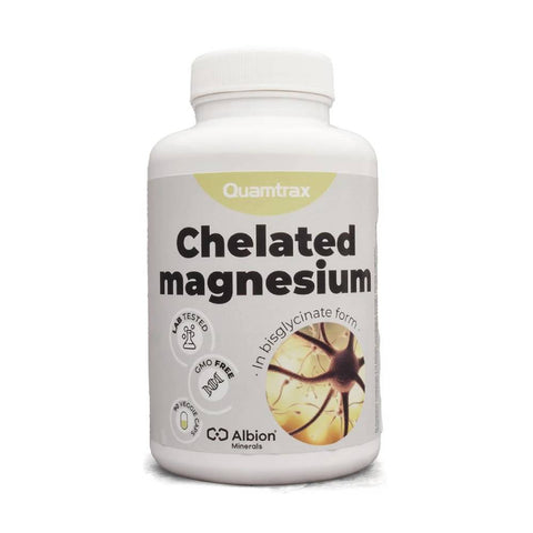 Minerale | Magneziu chelat 800mg, 90 capsule, Quamtrax, Supliment alimentar pentru sanatate 0
