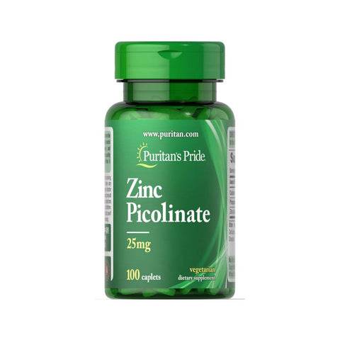 Minerale | Zinc picolinat 25mg, 100 capsule, Puritan's Pride, Supliment alimentar pentru sanatate 0