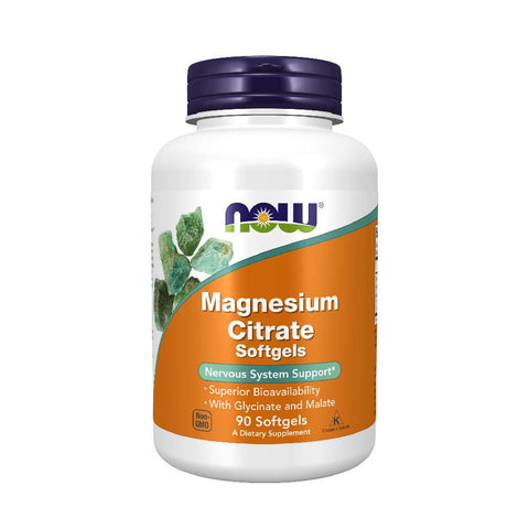Vitamine si minerale | Magnesium Citrate, 90 capsule, Now Foods, Supliment alimentar pentru sanatate 0