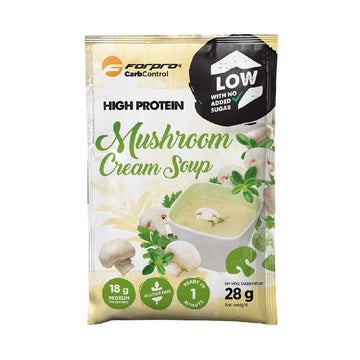 Alimente proteice | Supa crema de ciuperci, pudra, 28g, ForPro, Bogat in proteine 0