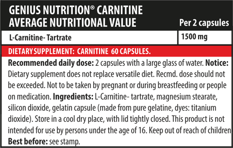 Slabire & Ardere grasimi | CARNITINE 60caps 1