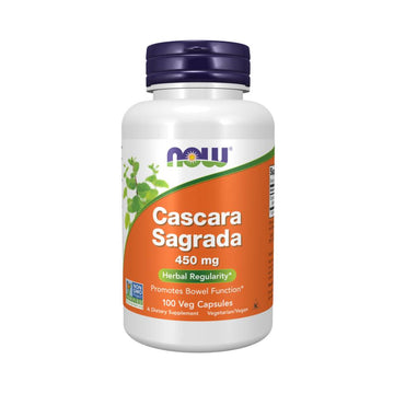 Digestie | Extract de Cascara Sagrada 450mg, 100 capsule, Now Foods, Supliment alimentar sanatate digestiva 0