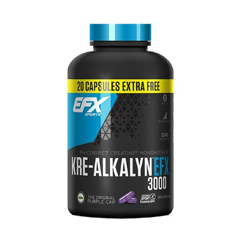 Creatina | Kre-Alkalyn 3000mg, 260 capsule, EFX Sports, Supliment crestere masa musculara 0