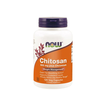 Slabire & Ardere grasimi | Chitosan 500mg, 120 capsule, Now Foods, Supliment scadere in greutate 0